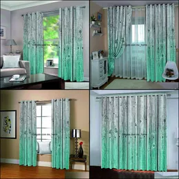 BCurtain personalizzato decorazione 3D Breve Blue Grigio Grigio Tende da tavola di legno per camera da letto Soggiorno Poliestere Tenda Drop Consegna Drop 2021 Drappes Ho