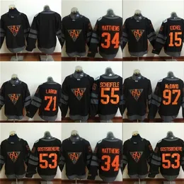 Vipceomit Mens North American Team 2016ワールドカップオブジャージー34マシューズ15 Eichel 71 Larkin 55 Scheifele 97 McDavid 53 Gostisbehere Jerseys