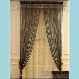 Zidetang Flat Dense Glitter Fringe Tassel Polyester Door Curtain Deco String Room Divider Panel Window Screen Blin Drop Delivery 2021 Drap