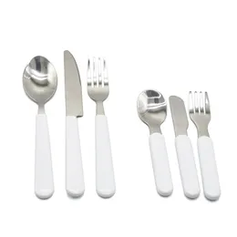 Sublimation Blank Dinnerware Cutlery Sets Adult And Child Heat Transfer Spoon Forks Knives Western DIY Tableware Set
