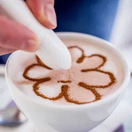 Dra blommapenna elektrisk smaksatt kaffe carving penna tik blommor enhet fågel diy kaka bakplåt
