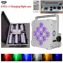 Fabryczne hurtowe nowe pro 9pcs zasilające baterię Uplight LED Wedding bezprzewodowy DMX RGBWAUV DJ
