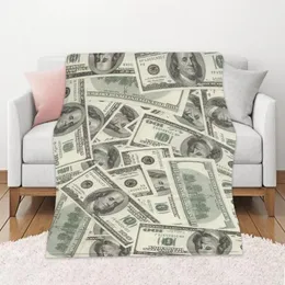 Blankets Throw Blanket One Million Dollar Bill USA Fuzzy Super Soft For Couch Or Bed Comfortable & Flannel Warm Printed