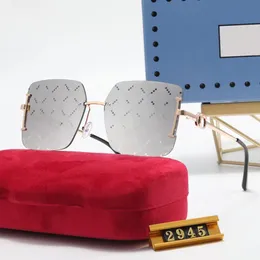 Mode Luxus Mann Herren heiße Designer-Sonnenbrille für Männer Frau Vintage quadratischer mattierter Rahmen Brief gedruckt Farbfilm Brille Trend Freizeitstil Anti-Ultraviolett 2945