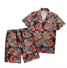 Mens Beach Designers Trade Close Summer Floral Suits Fashion Letters Print Trub