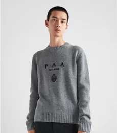프랑스 디자이너 클래식 남성 의류 가슴 편지 스웨터 패션 동물 프린트 캐주얼 가을 겨울 까마귀 풀오버 남성 여성 라운드 넥 밀라노 스웨터