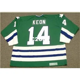 Chen37 Men #14 Dave Keon Whalers 1979 CCM Vintage Retro Hockey Jersey или Custom Любое имя или номер ретро -майки