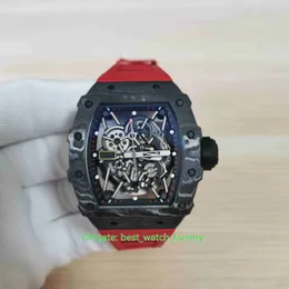 RMX Maker Super Qualitätsuhren 44 mm x 50 mm RM35-02 NTPT Carbon Fiber Skeleton RMAL1 Uhrwerk Transparente mechanische Automatik Herrenuhr Armbanduhren