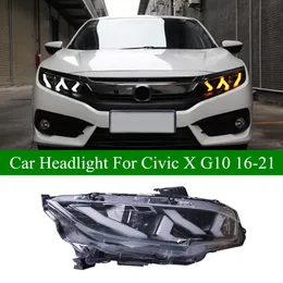 Auto Daytime Head Light Assembly Per Honda Civic X G10 Faro DRL LED Segnale di Girata Fari Abbaglianti 2016-2021