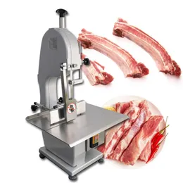 110V 220V Desktop Cutting Bone Saw Machine de carne congelada para cortar peixes trotadores de bife lâmina de serra elétrica