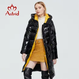 Astrid Winter Coat Women Women Women Warm Parka Bright Fabric Jacket Mody Capuz de tamanhos grandes roupas femininas 8675 201127
