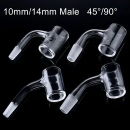 10mm 14mm Male Joint Quartz Bangers Smoking Accessories Fully Weld Seamless Bangers Beveled Edge Bent Nails 45 90 Degree Doomless Hookahs High Quality For Bongs