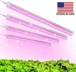 (Pack med 4) Shopled Grow Lights Full Spectrum för fröstart LED 80W (20W x 4 440W Ekvivalent) T8 2ft Integrerad fixturlampan Länkbar plug and play Growing Lights