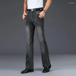 Jeans da uomo Pantaloni casual larghi a vita media svasati Four Seasons da uomo Calore da uomo22