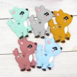 Other Chenkai 5PCS BPA Free Silicone Deer Teether Cartoon Baby Pacifier For DIY Infant Necklace Teething ChainsOther Edwi22