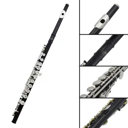 الحفل الموسيقي Flute Cupronickel Nicke مطلي 16 ثقوب C مفتاح الفلوت الخشبية للأداة تنظيف القفازات القفازات القفازات المصغرة