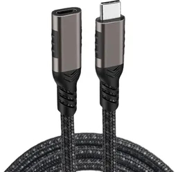 Kable rozszerzenia USB C Mężczyzna do żeńskiego typu C USB3.2 Gen2 w pełni funkcjonalny przewód przedłużaczy dla MacBooka Pro Samsung S20 Xiaomi 11