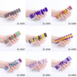 Partihandel 20 Tips Nail Sticker Decals European USA Fashion Stripe Pattern Nails Art Stickers Skönhetssalong Spa Manicure Tools