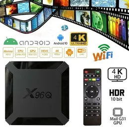 X96Q TV Box Android 10.0 Allwinner H313 1G 8G/2GB 16GB Smart Media Player 2.4G WiFi 4K 100m LAN vs x96 Mini