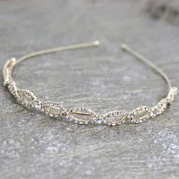 Headpieces Brudbrudtärna Rhinestone Hair Hoop Headband med diamant hårtillbehör