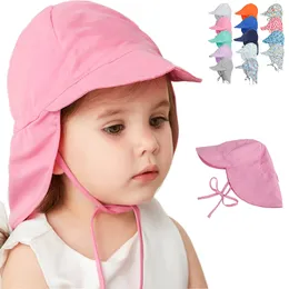 Sommar baby hatt brathable och snabbtorkat material barn solskydd hattar 14 färger hink hatt för liten flicka pojke