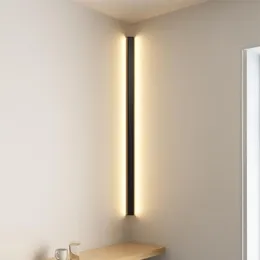 Luminária de parede de canto moderno led luminista minimalista luminária interna Garranhas de parede de parede de 100cm de 150cm de cama de cama Hall Hallway Light2679