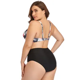 Kvinnors sexig modeswimsuit Swim Swimewear Swim Swiming Beachwear Tvådel vit svart färgtryck plus storlek ingen bh underwire support sommar baddräkter bikinis