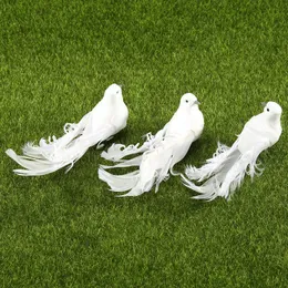 12 unids / set Pájaros de Simulación Ventana de Espuma Adornos Artesanales Pluma Artificial para la Decoración de la Sala de estar del Jardín del Hogar 220721