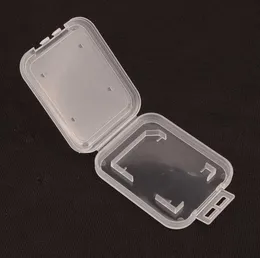 Protector Box Holder Plastic Transparent Mini för SD SDHC TF MS MEMORY CART LAGRINGSBASBAG F0803