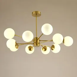 Lampy wiszące nowoczesne oświetlenie żyrandola Led Gold żyrandolom żelazny połysk de teto wewnętrzny lustres para sala jantar salon D402Pendant