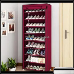 Storage Holders Racks Home Organization Housekee Garden Housekee Drop Delivery 2021 4/5/6/8/10 Layer Dustproof Non-Woven Shoe Rack Bedroom