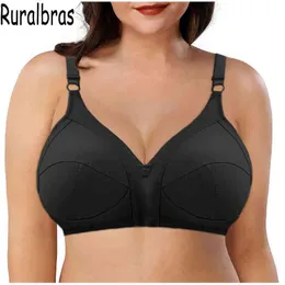 Ruralbras Full Cup C D E F G Lingerie Bras for Women Push Up Seamless Top Cotton Comfort One Piece Big Bust Support Bra F01 L220726