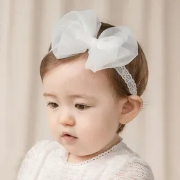 Bandeira de bebê doce doce e babá, banda de cabelo de renda branca para cabelos crianças crianças princesas Bandas de cabelo acessórios de cabelo