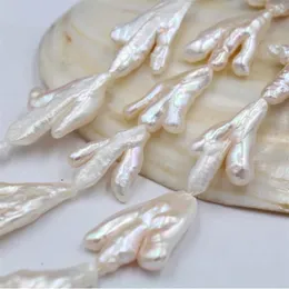 Cirka 25-35mm/11 st naturliga kycklingfötter form barock vit sötvatten pärla för DIY fina smycken som gör T200507