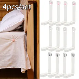 Kläder garderob förvaring 4 st/set 3Colors Home Housion Bed Madrass Abs Non-Slip Sheet Holder Clips Cover Fastener ClampsClothing