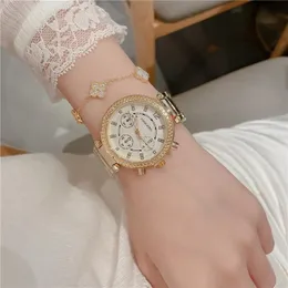 Wristwatches Luxury Watcher Watcher For Women Stainless Steel Band Watch Diamond Case Fashion Relogio Femininowristwatches Wristwatcheswristwa
