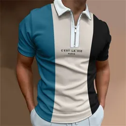 Mens Polos Men Polo Shirt Short Sleeve Summer Letter Print Colors Polo Shirt T 220823