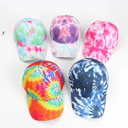 Tie Dye Baseball Cap For Women Men Adjustable Fashionable Dad Hat Summer Spring Autumn Pink Blue BBA13481