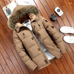Kurtki w dół męska kurtka zimowa moda moda gęsta ciepłe parkas futra 90% białe płaszcze kaczki swobodny męski wodoodporny kurtki1 phin22
