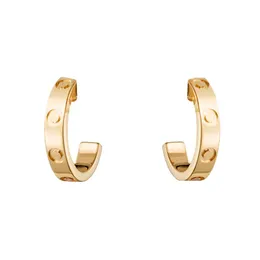 スタッドラグジュアリーネジlove love single earrings for women gurss ladies 316lチタンスチールファインジュエリー