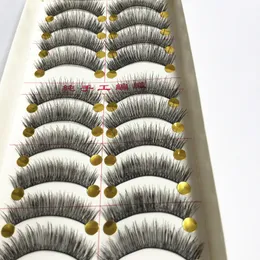Taiwan handgemachte falsche Wimpern natürliche lange Make-up dicke Kreuzwimpern 10 Paare
