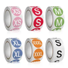 500 pcs/roll Stickers Clothing shoes and hats size round Adhesive Stickers label self-adhesive diameter 2.5cm customization