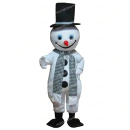 Halloween Snowman Mascot Costume de desenho animado Personagem Carnival Festival Dresses Fanche adultos Tamanho de Natal