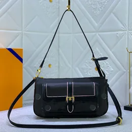 Bolsa de ombro impressa feminina bolsa de couro genuíno sacos de corpo cruzado padrão de flor redonda letras de moda alça removível bolso tridimensional externo