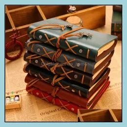 Spiral Pirate Notebook Vintage Leather Journal Garden Travel Diary Books Kraft Paper Retro Classical Decoration Drop Delivery 2021 Albumsbo