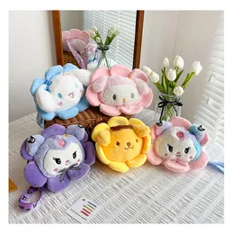 Borsa peluche Kawaii Kuromi Melody Cinnamoroll Zaini farciti anime per bambole Bambola Cartoon Crossbody Peluche per bambini