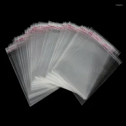Schmuckbeutel Taschen 100ps klare selbstklebende Grundstücke DIY Plastik 8x12cm 3.1 "x4.7" Rita22
