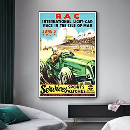 RAC giugno 1937 Orologi sportivi Poster Pittura Stampa su tela Nordic Home Decor Wall Art Picture For Living Frameless