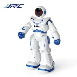 Robot R5 Giocattolo per bambini Sensore di gesti 2.4G Programmazione intelligente Presentazione automatica Robot RC intelligente Giocattoli di controllo remoto con brani musicali Illuminazione JJRC R18