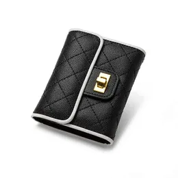 Women's Purse Card Bag Leather Caviar Grain Leather Lingge Multi Card Organ Mini Zero Purse Pure 220712